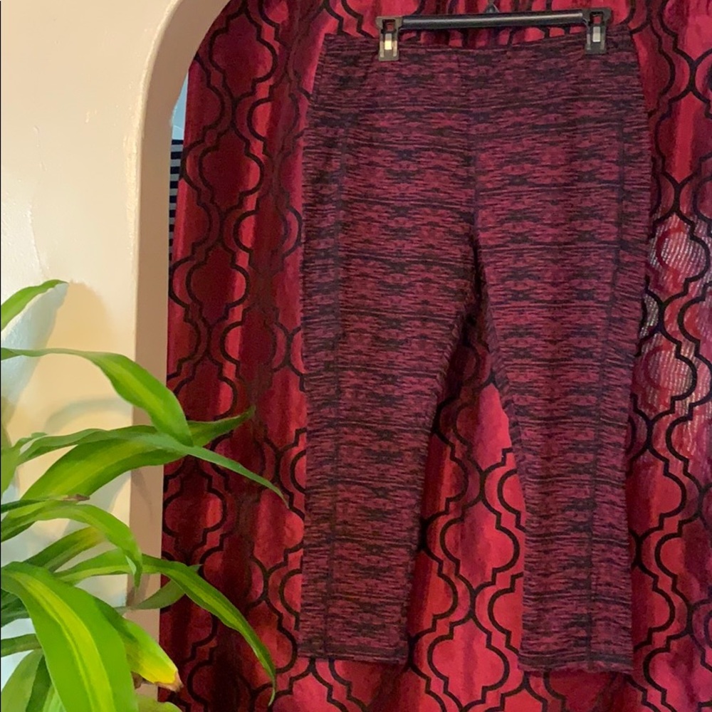 Crane fitted print 7/8 length workout leggings